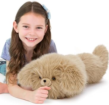MaoGoLan Dog Stuffed Animal Ultra Soft 23" Puppy Plush Toy for Girl Boy Kid - Large Tail Dog Plush Stuffy Birthday Childrens Day Gift for Daughter Son, Baby Shower Holiday Party Decor