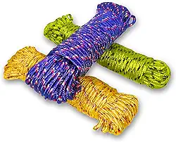 Kit 3 Cordas Trançadas Nylon 5mm 10m Multiuso Paracord Atividades Ao Ar Livre Camping Escalada Acessório De Barraca Viagem Esporte Reforçada Durável Carga Transporte Barrigueira Amarração Varal (3)