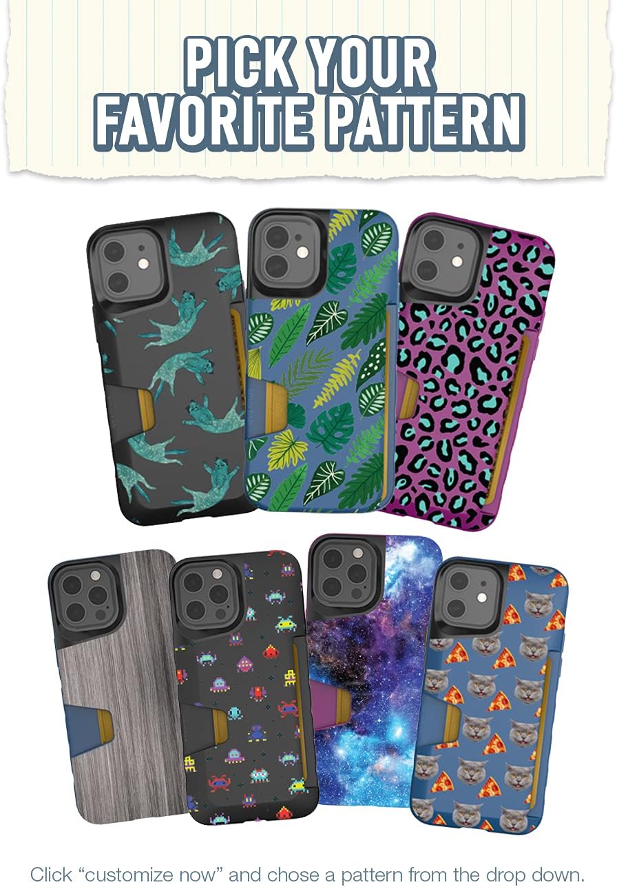 Smartish® iPhone 12/12 Pro Wallet Case - Wallet Slayer Vol. 1 [Slim + Protective] Credit Card Holder - Drop Tested Hidden Credit Card Slot Cover for Apple iPhone 12/12 Pro - Custom Prints