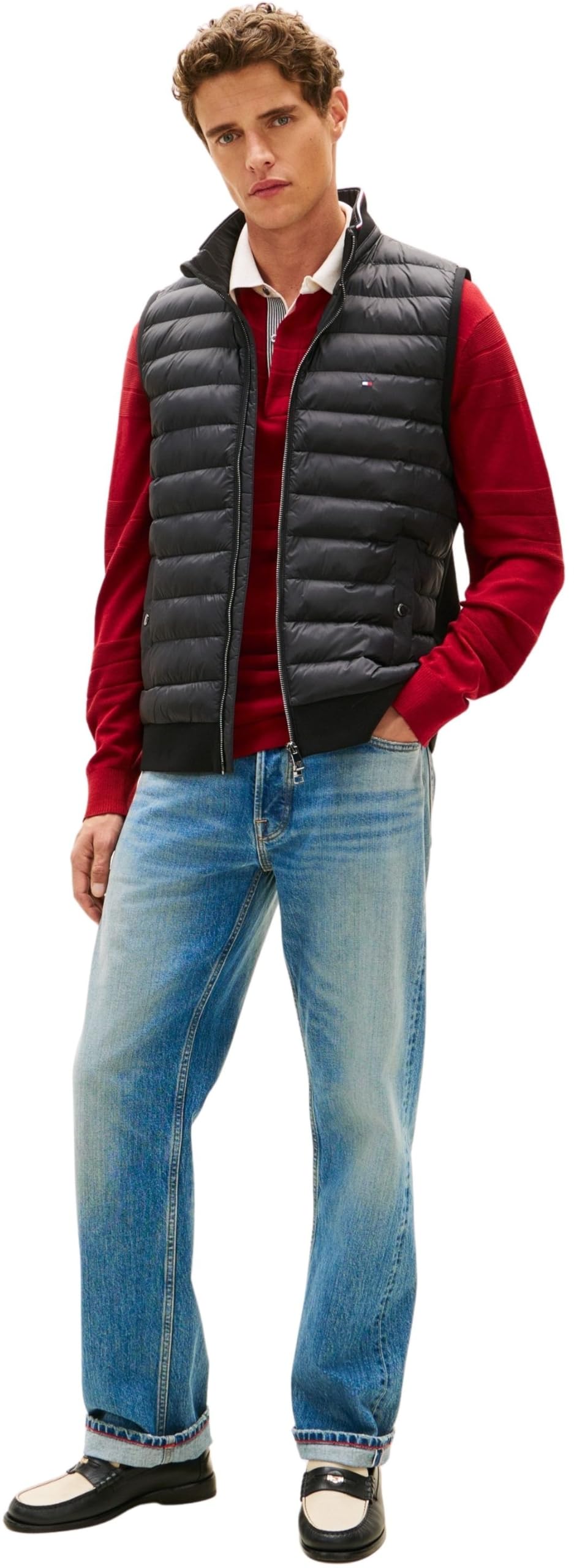 Tommy Hilfiger Mix Media Ess Rwb Vest Mw0mw41441 Altre Felpe Uomo
