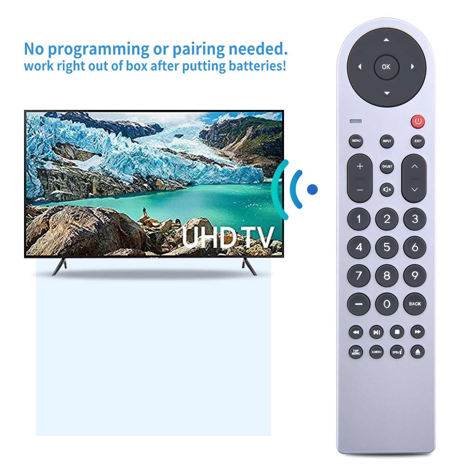 Remote Control Replacement For RCA TV LED42C45RQ LED46C45RQ