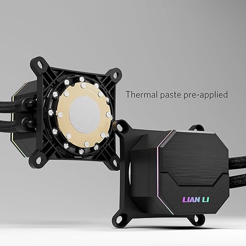 Miniatura 6 de LIAN LI ALC360 AIO Cooler 14.173 in Radiador líquido CPU Cooler RGB todo en uno Sistema de refrigeración de agua, ventiladores PWM de 0.118 x 4.724