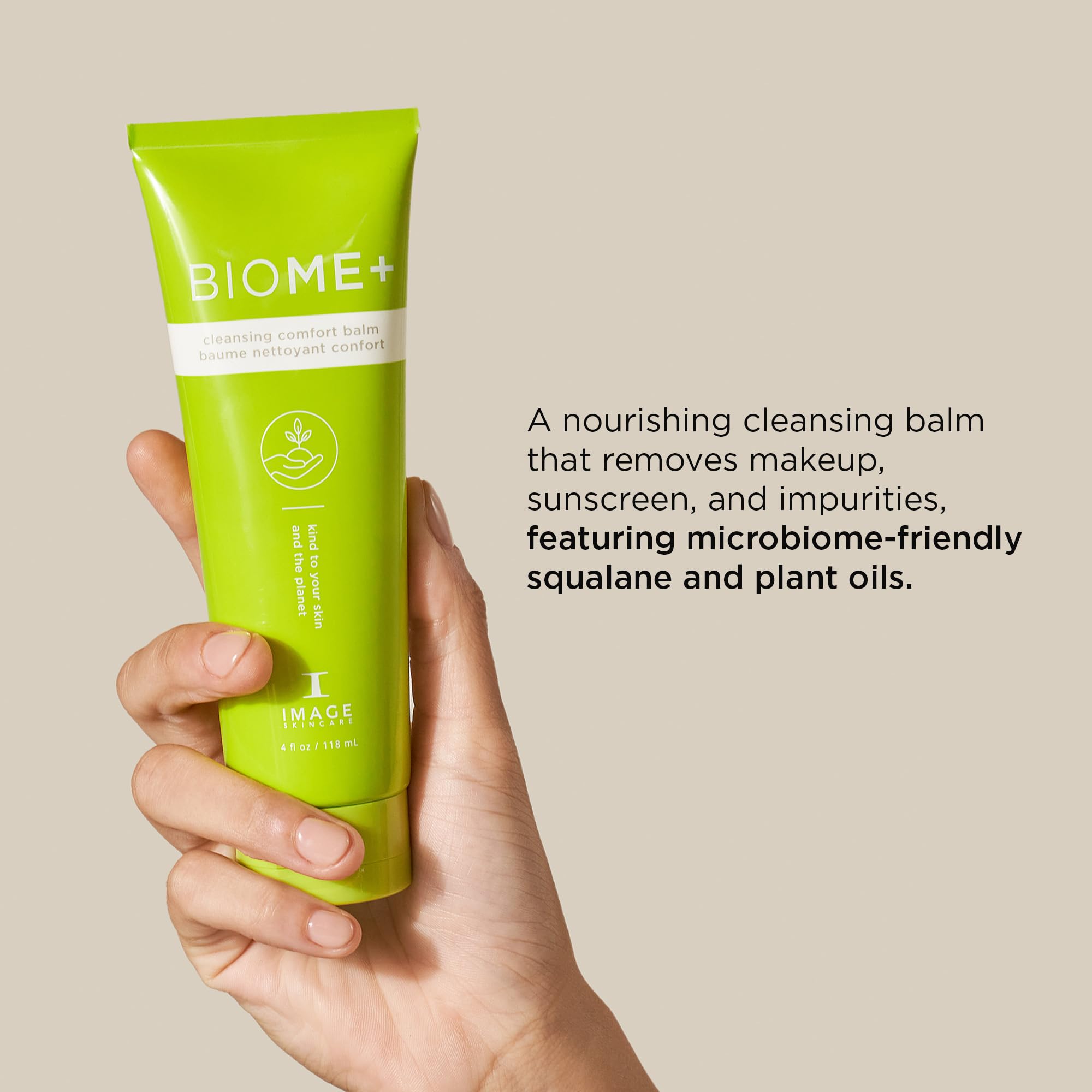 IMAGE Skincare BIOME+ Cleansing Comfort Bálsamo limpiador suave amigable con microbiomas, reduce la pérdida de humedad, 118 ml
