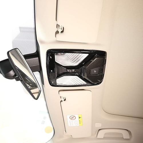 Miniatura 5 de YIWANG Marco de lámpara de lectura de techo de coche ABS estilo fibra de carbono para BMW Serie 5 G30 2018 2019, X4 G02 2018 2019,6 GT G32, 7 Series