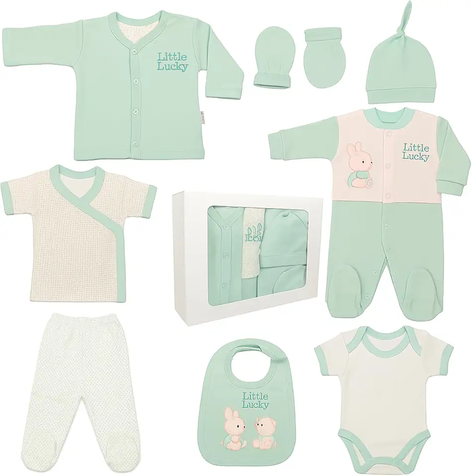 Nyfödd presentset med babykläder