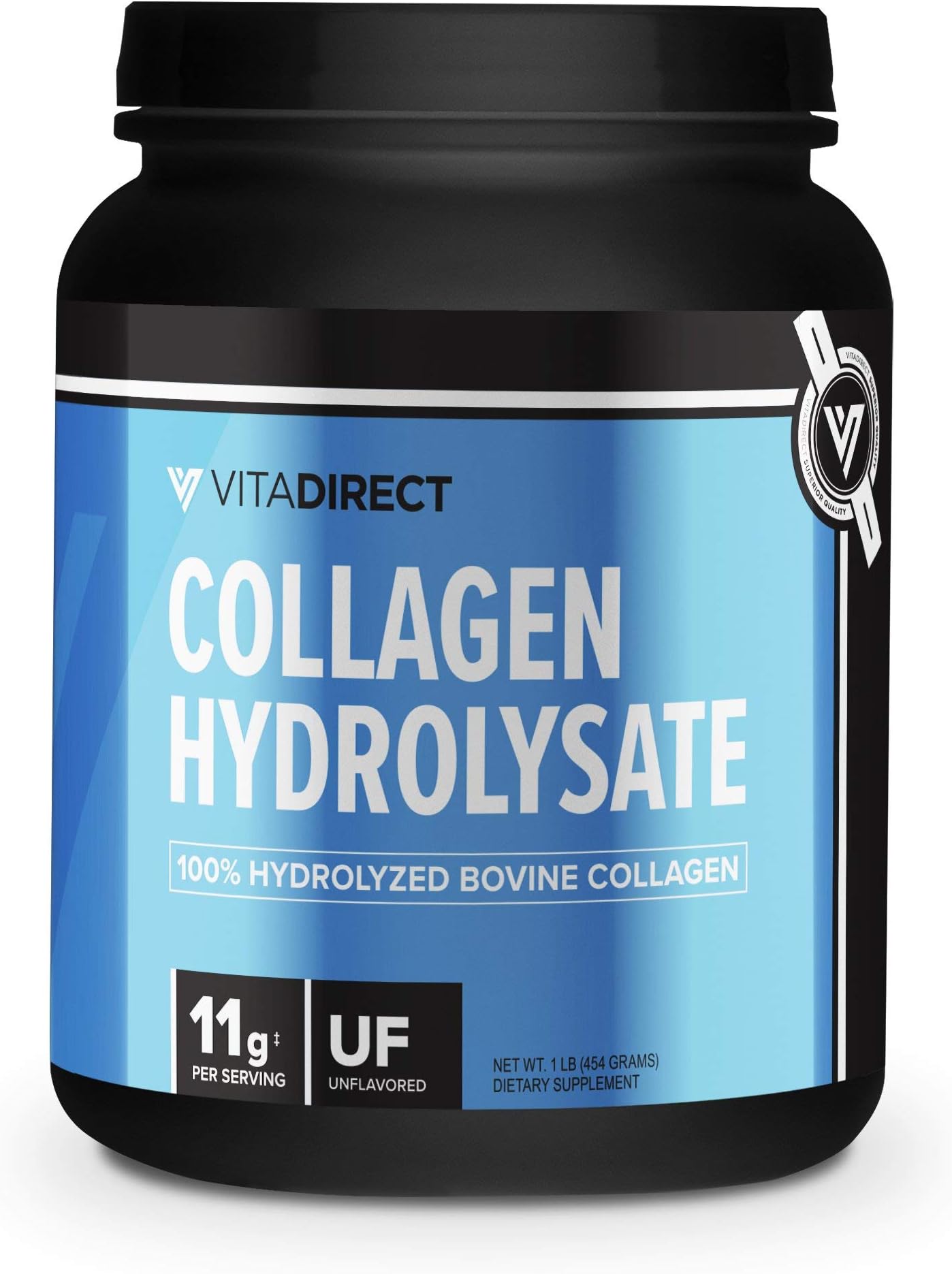 Premium Collagen Hydrolysate Protein Powder Grass-Fed 16oz | 1 Pound, 41 Servings, 11g per Serving