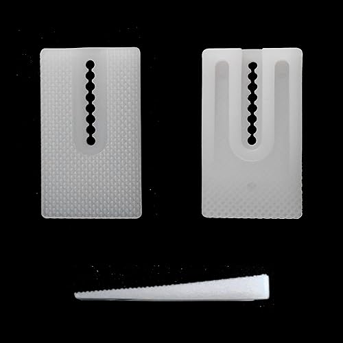 Miniatura 5 de MEETOOT Cuñas de plástico de nailon antideslizantes para niveles antideslizantes transparentes, muebles para el hogar, inodoro, cama