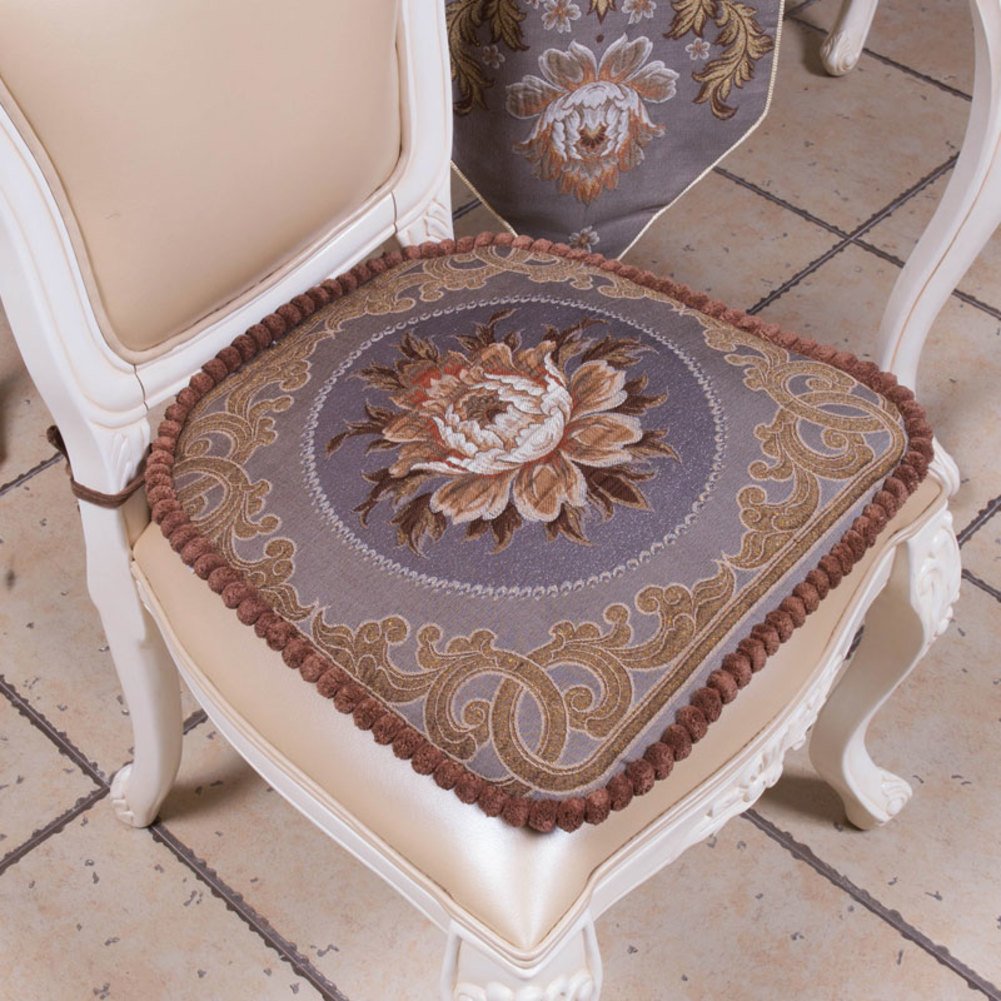Coussin de siège lavable épais en tissu 48x48cm galette de chaise confortable