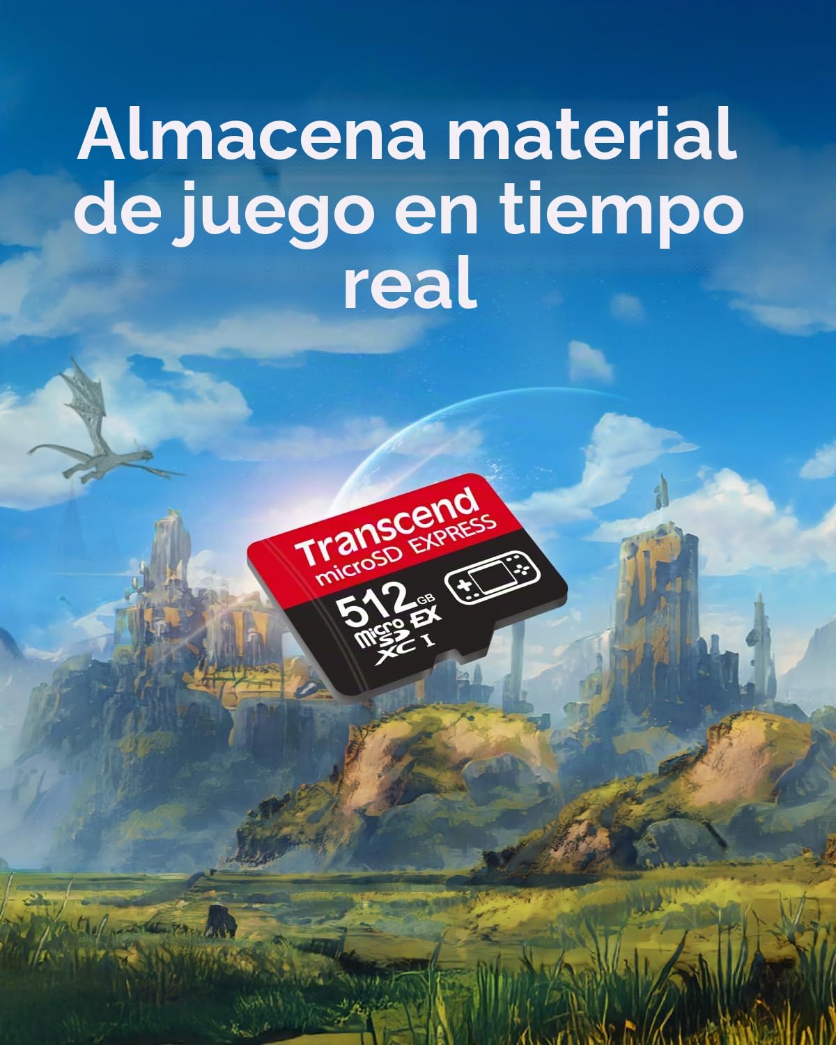 Transcend Tarjeta microSD Express de 256 GB, hasta 900 MB/s, para dispositivos Nintendo Switch 2/AR VR, tarjeta de memoria de video 4K 8K UHD para ROG Ally/Steam Deck/MSI Claw/GoPro/Insta360/DJI/Drone