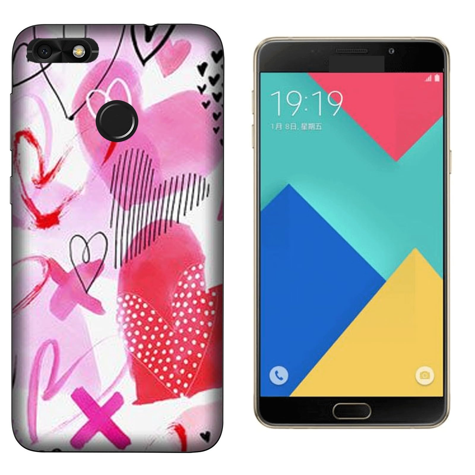 Moex Collana Per Cellulare Compatibile Con Huawei P10 Lite - Custodia In Silicone Trasparente Con Cinturino Regolabile Oro Rosa, Protezione 360° - copertina