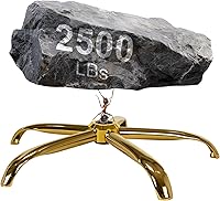 Vista 4 de Frassie Base de repuesto para silla de oficina con ruedas, base de metal resistente para silla de taburete de 2500 libras, pieza de repuesto