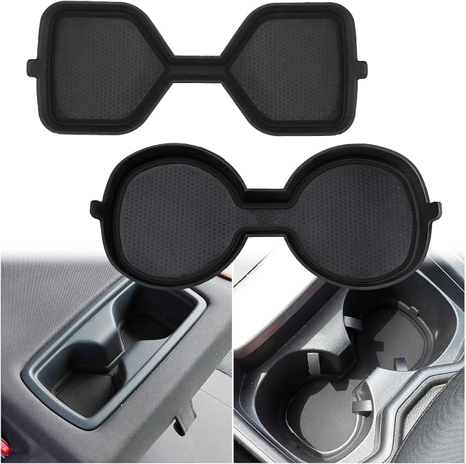 Auovo Inserciones 3D para Portavasos Toyota RAV4 2019-2025 Negro 2 Piezas miniatura 8