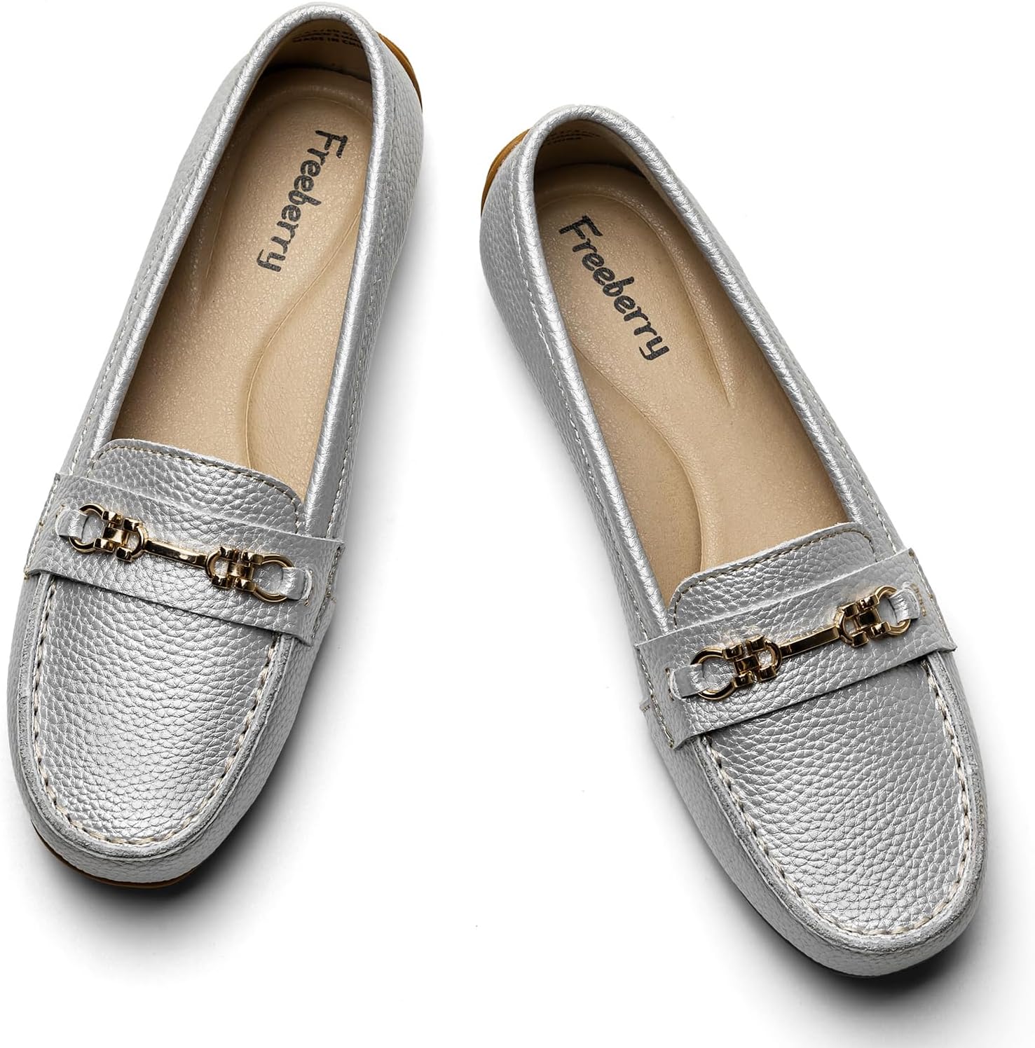 Loafers for Women Comfort Leather Loafers Cute Slip On Business Casual Dress Shoes Lightweight Work Flats Driving Mocs Walking Shoes for Women - Image 9