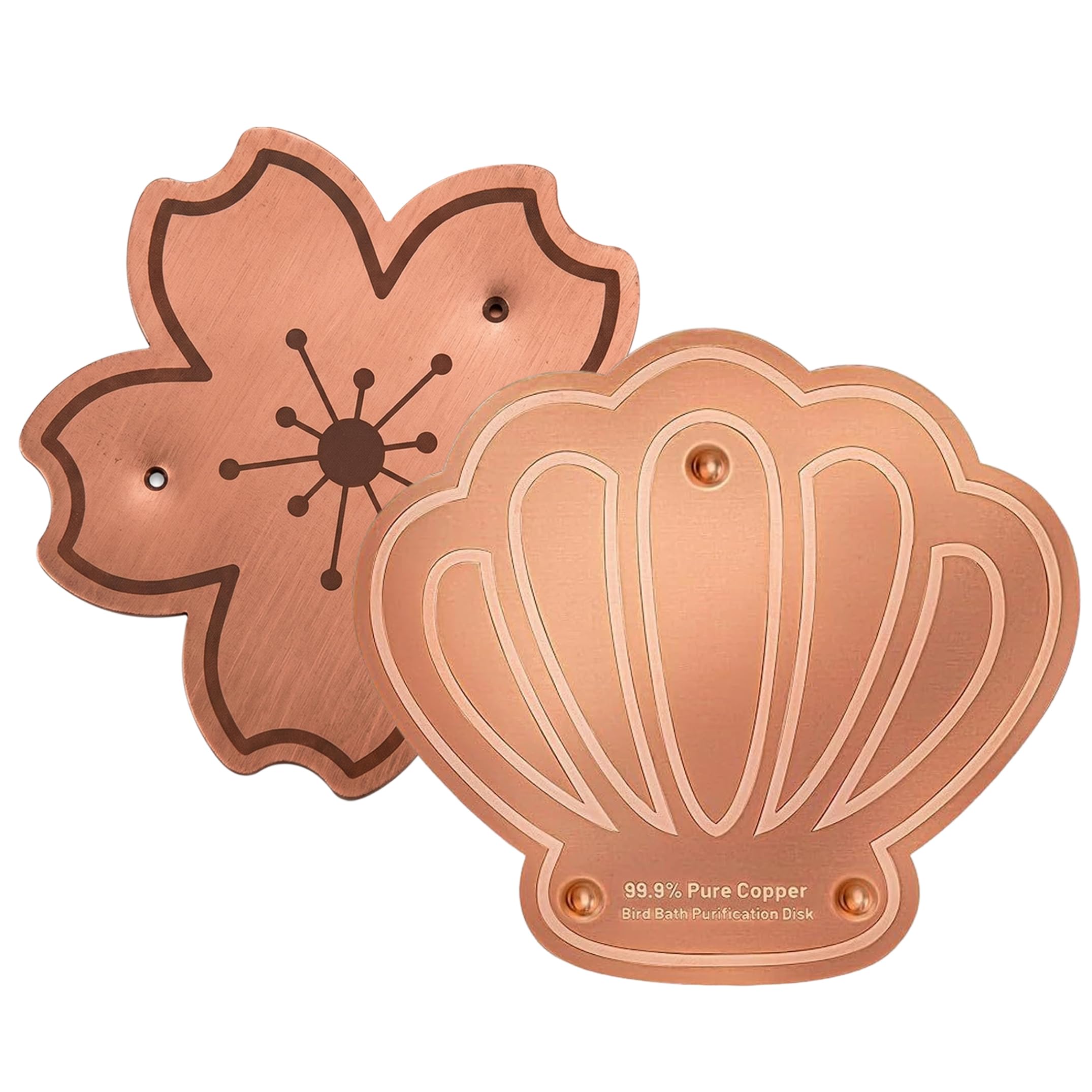 Disco de cobre para baño de pájaros en fuentes de jardín y decoración exterior pack de 2