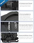 Hynes Eagle 40L Travel Backpack for Men Carry on Backpack for Women Flight Approved Carry on Luggage Backpack for Airplanes