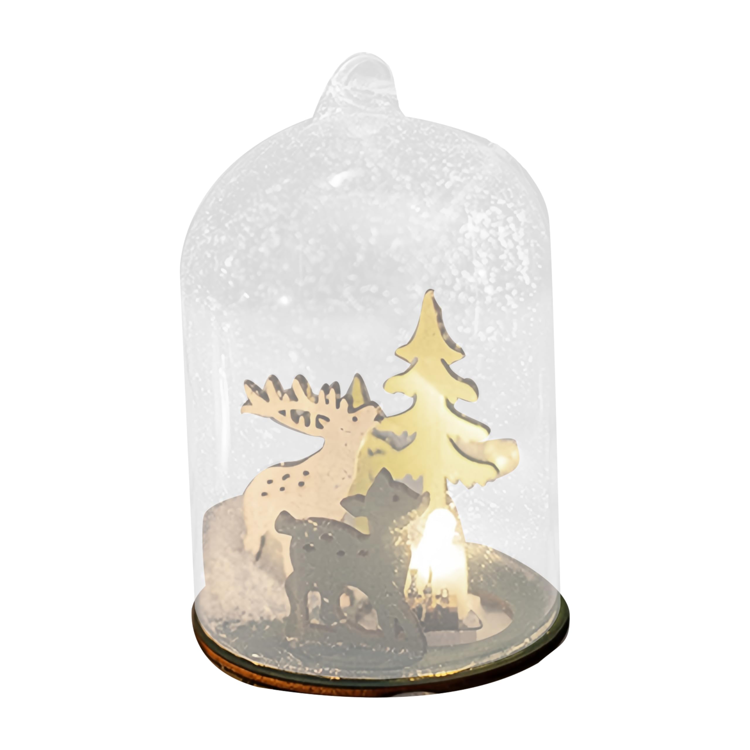 Carotoe Blue Pillar Glowing Tree Hanging Pendants Christmas Celebration Lights Glowing Tree Ornament Sturdy Glass Party Decors Sphere