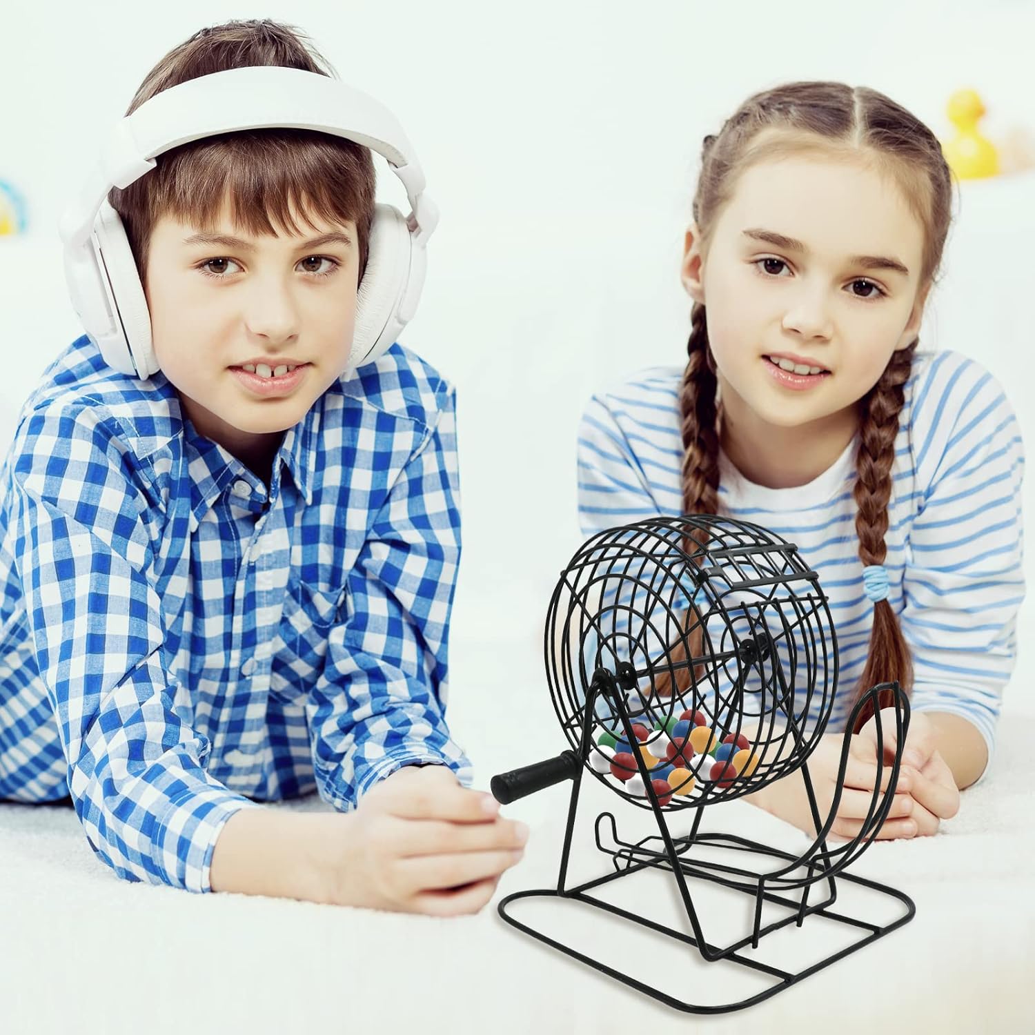 Buy WIn SPORTS Bingo Game Set,8 Inch Metal Cage with Master Board,75