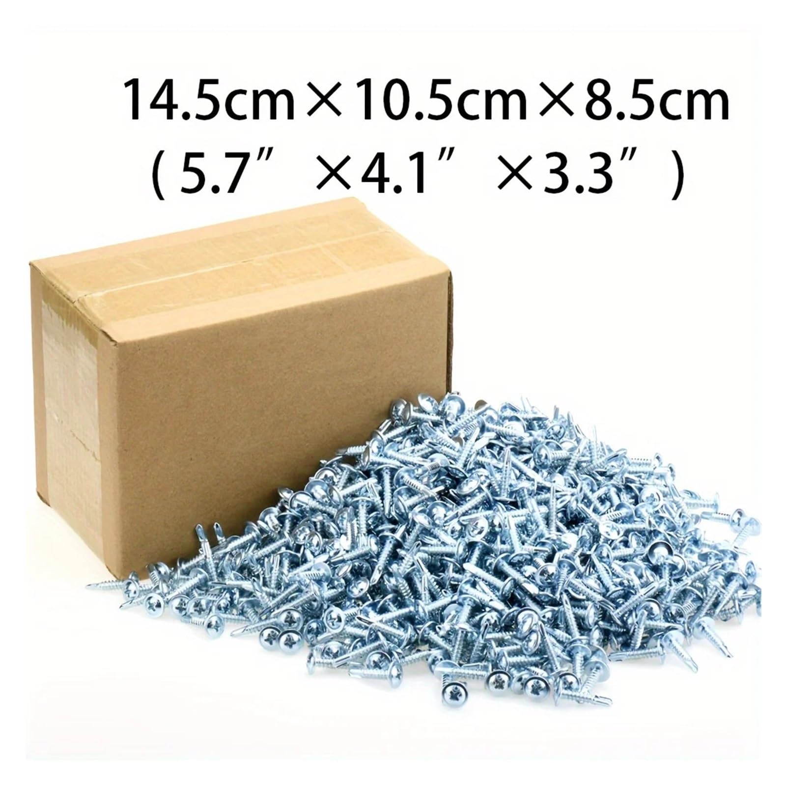 Tornillos autorroscantes de cabeza de armadura modificada n.° 8, 4,2 mm, 800-1500 unidades, for chapa metálica de acero galvanizado.(4.2x13mm (1500pcs))