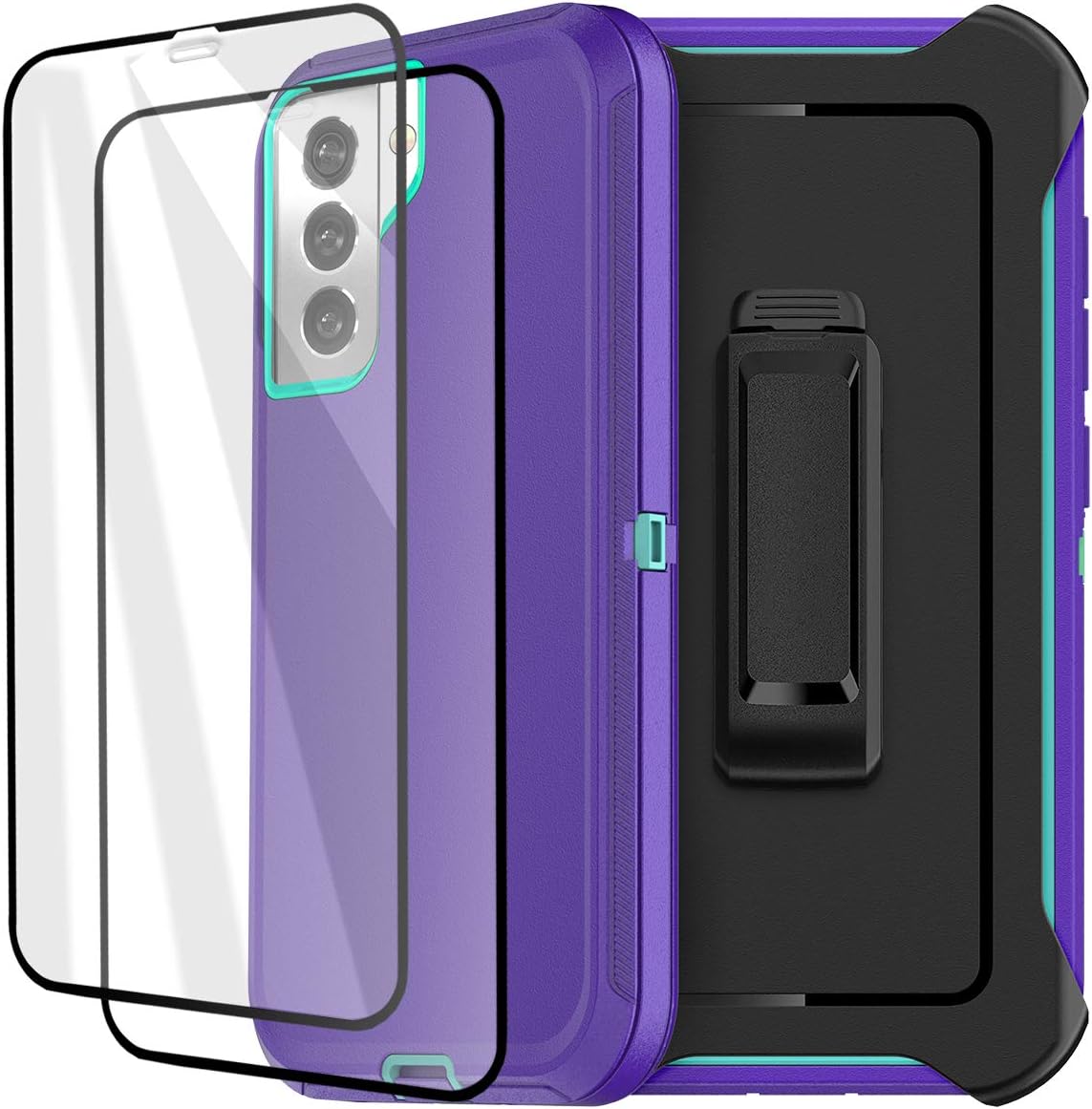 AICase Belt-Clip Holster Case for Galaxy S21 with Screen Protector, Heavy Duty Drop Protection Full Body Rugged Shockproof/DustProof Military Grade Tough Durable Phone Cover for Samsung Galaxy S21