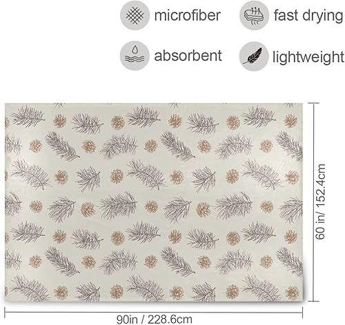 Miniatura 3 de Christmas Print Pine Branches Blankets & Throws, Ultra-Soft Ultra-Soft Throws for Chair, Camping, Couch, Fall Blanket, 60"x90"