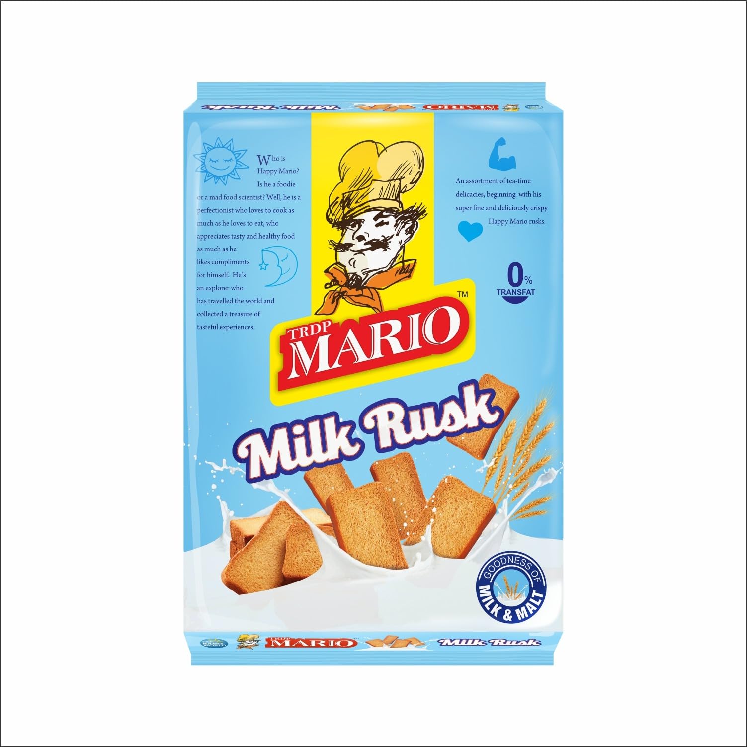 Mario Milk Rusk - Delicious & Crunchy Snack with Richness of Milk, Perfect Breakfast Companion - Rich in Calcium & Protein, 0% Transfat 140gm (Pack of 3) (B0D7HS6L89) Amazon Price History, Amazon Price Tracker