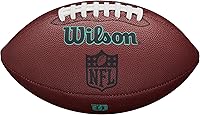 Wilson NFL Ignition Gen Green Peewee Football - Eco-Friendly Brown Ball with Sugarcane Liner & Wide Laces