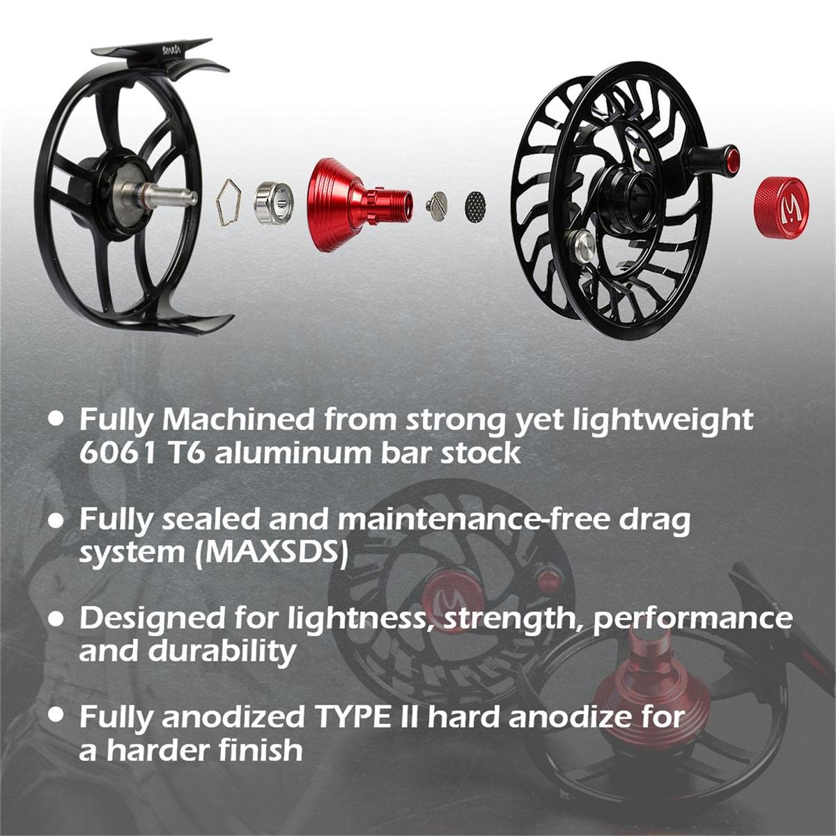 M MAXIMUMCATCH Maxcatch Sparta Fly Reel Fully Sealed Lightweight