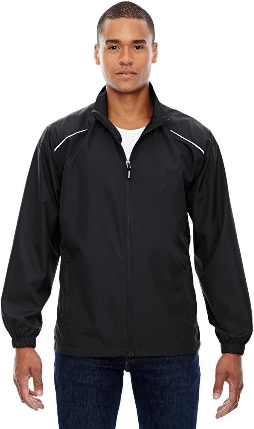 Ash City - Core 365 Men's Tall Motivate Unlined Lightweight Jacket 5XT BLACK