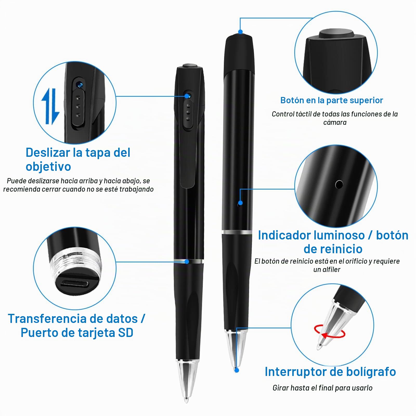 TANGMI Mini Camara Espia 1080P HD con SD 32GB