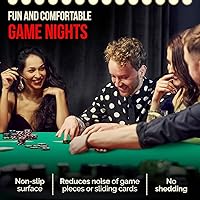 Vista 8 de Cobertor de mesa para juegos de cartas de fieltro para póquer, Mahjong, Dominó, Bridge y juegos de mesa, mantel elástico ajustado para mesas Verde