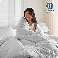 Vista 185 de Bare Home Funda de edredón extra larga – Premium 1800 súper suave – Funda de edredón ligera y fresca – Ropa de cama suave y transpirable