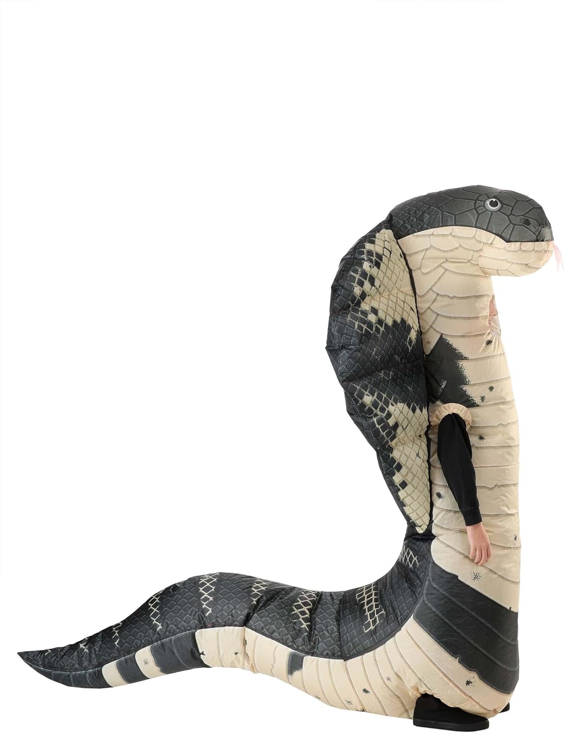 Inflatable Hooded Snake Costume for Kid's - Includes Fan, Battery Pack & Enclosed Head - Funny Animal Halloween Outfit