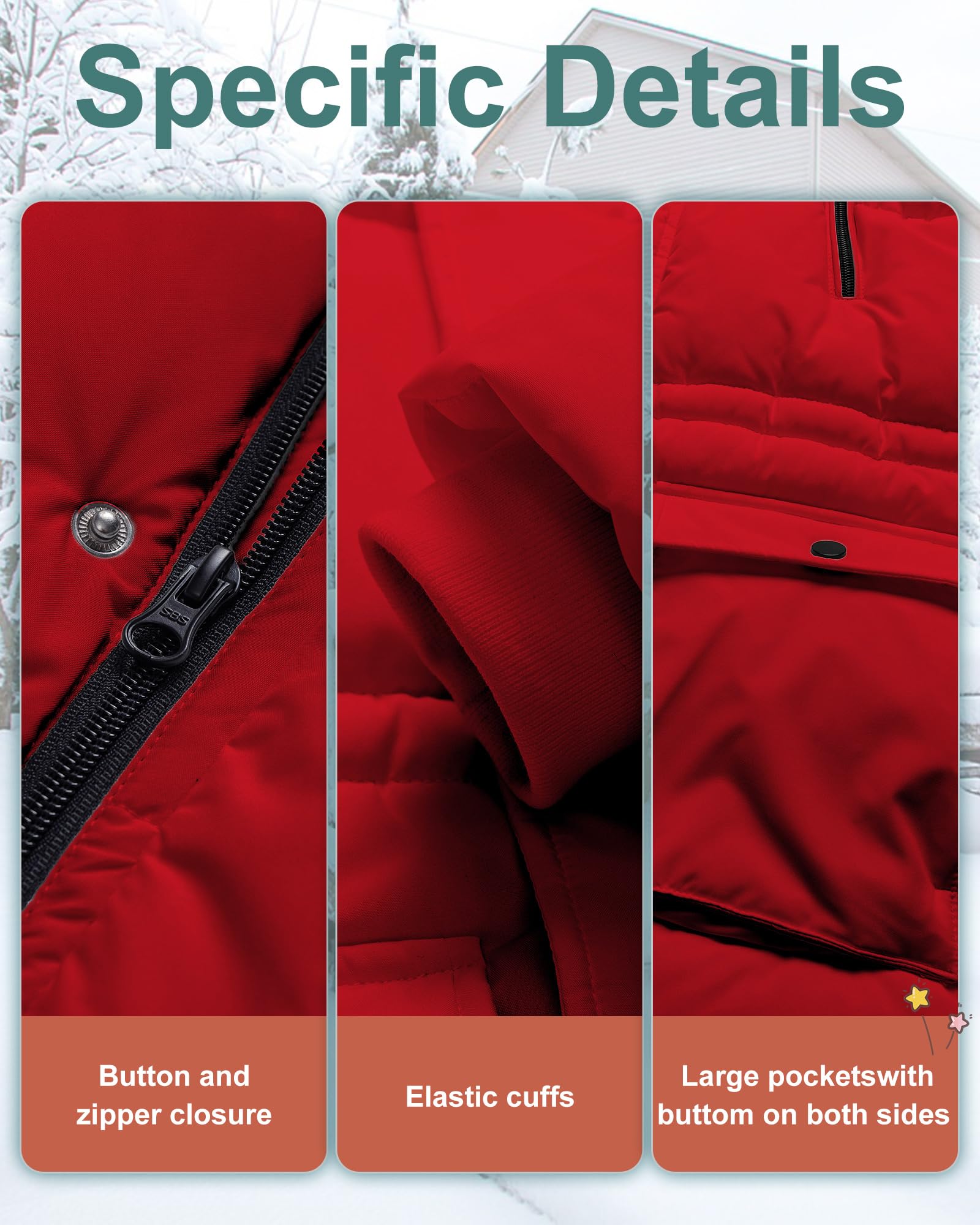 Abrigo de invierno impermeable para niños, parka gruesa con forro polar, ropa de abrigo con capucha de piel