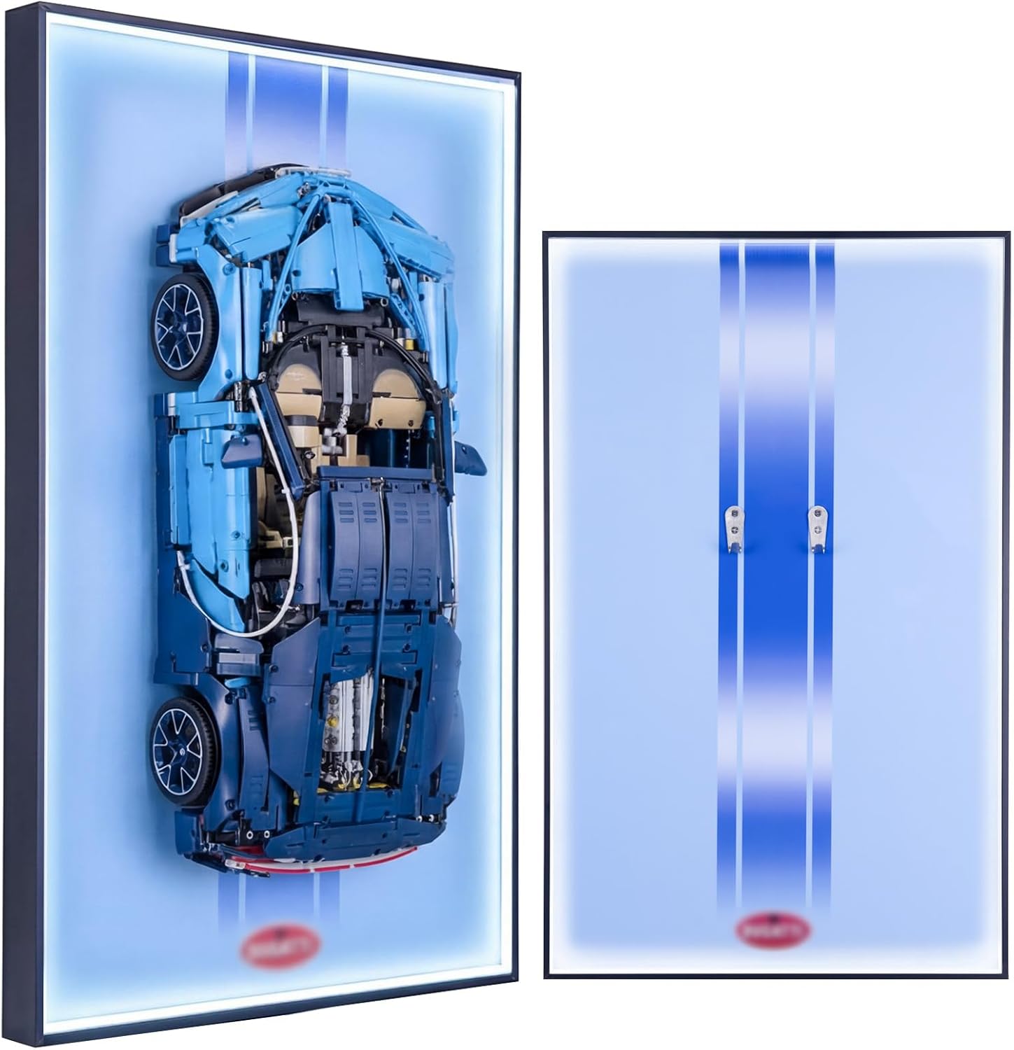 Display Wallborad for Lego Technic 42096 Porsche 911 RSR Race Car, Dispaly Wall Mount with Led Lights, Home Decor Adult Collectibles Wall Mount, Gift for Car Model Collectors(No Car Included)