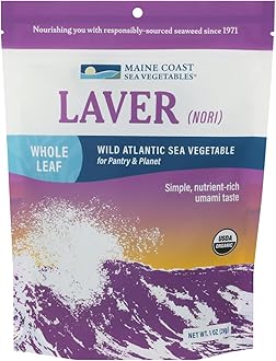 Maine Coast Sea Vegetables, Organic Laver, Wild Atlantic Nori, 1 oz (28 g)