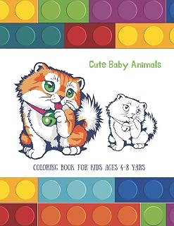 Cute Baby Animals - Coloring Book for Kids Ages 4-8 yars: Coloring Book For Boys & Girls