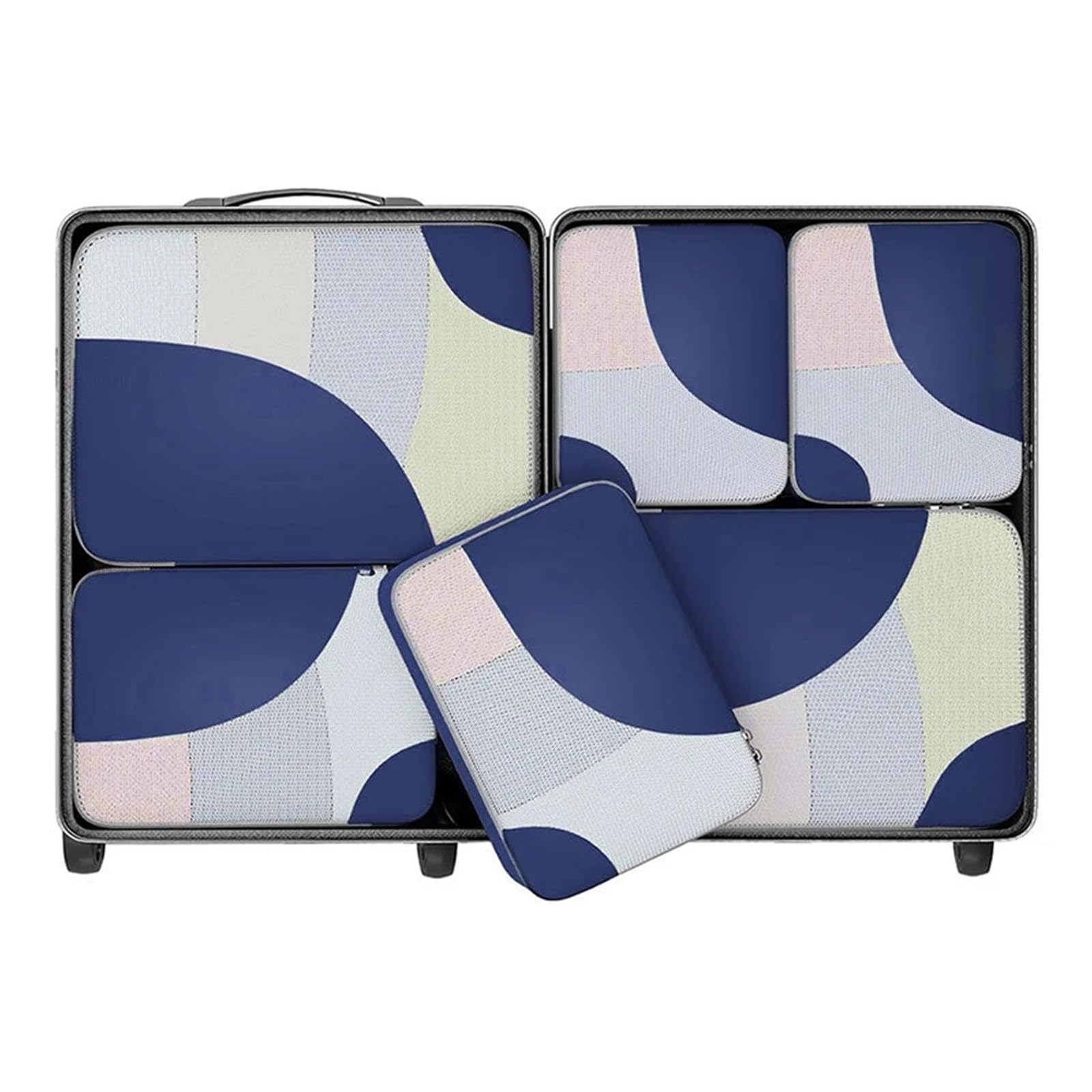 Organizer Viaggio Set di 6 cubi da viaggio for abbigliamento, scarpe, organizer, accessori leggeri for riporre bagagli e valigie(Color 06)