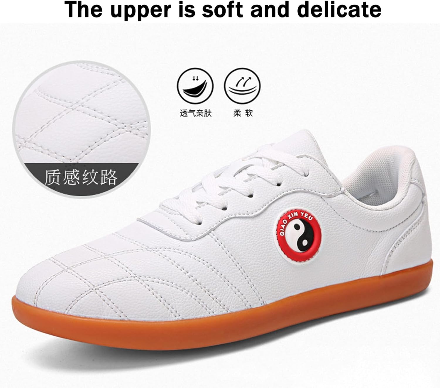 Black/White Martial Arts Shoes for Men, Women Kung fu Walking Shoes,Tai chi Shoes Non Slip Sneakers, Tai ji Kong Fu Sport Training Taekwondo Shoes for Practice(Size:41EU,Color:Black)