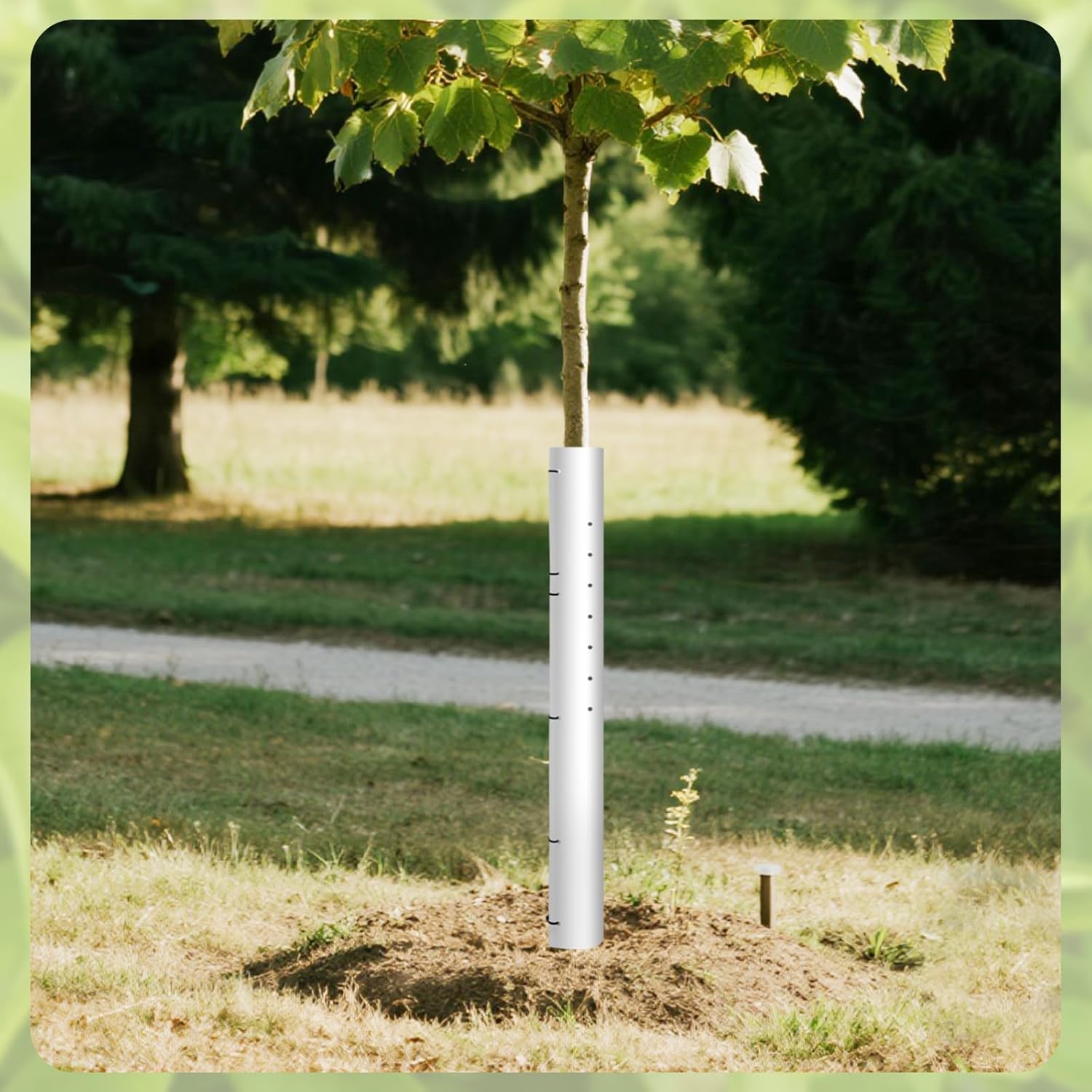 25 Pack 48 Inch Tree Tubes - Slit Tree Grow Tubes Seedling Protectors with Releasable Zip Ties for Saplings, Cuttings & Outdoor Plants