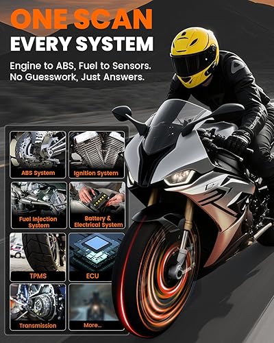 Miniatura 4 de ANCEL MT500 PRO - Herramienta de diagnóstico de motocicleta, lector de código de motocicleta para Harley Yamaha, Honda, Kawasaki, Suzuki, Indian