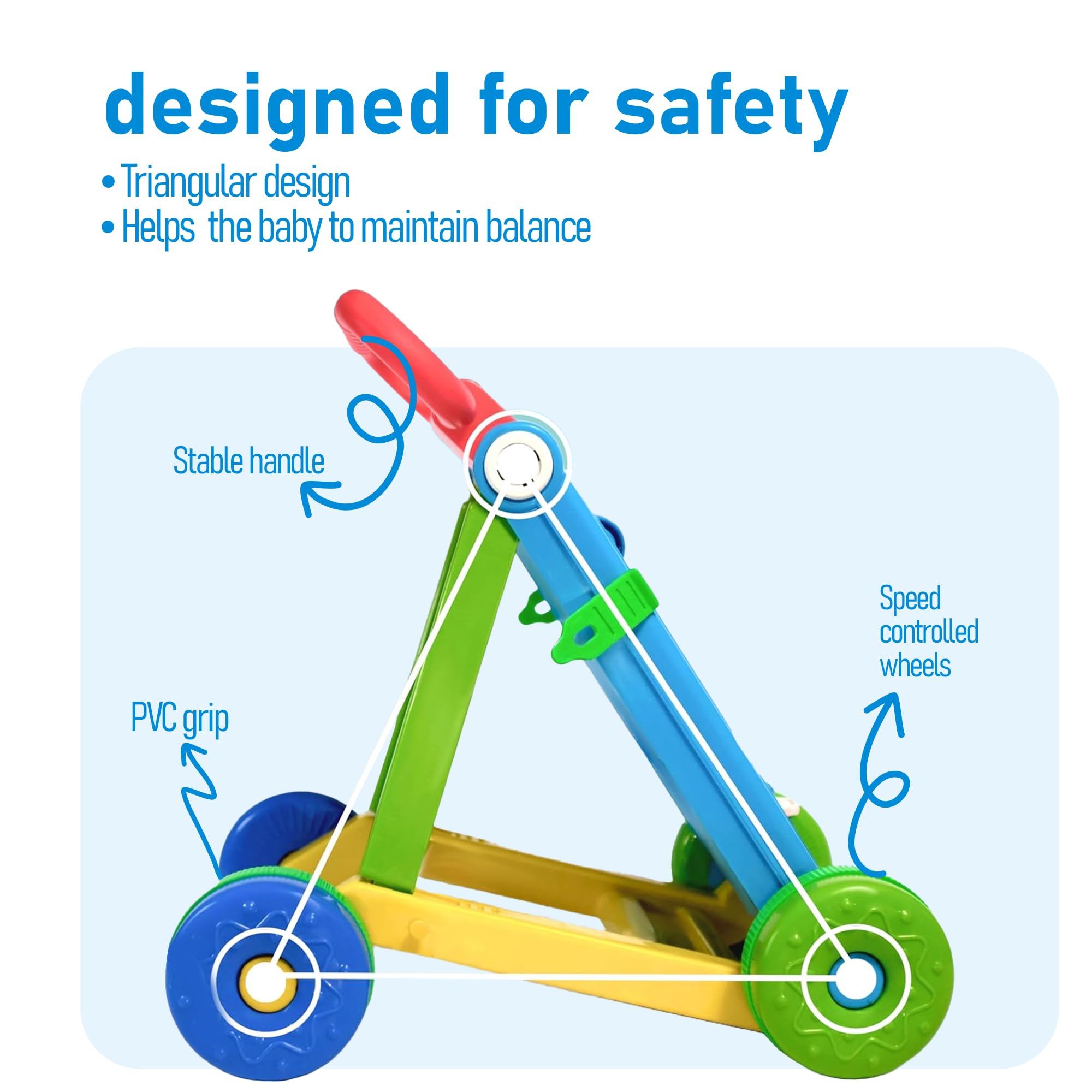 Goyal's Baby Activity Walker - Toddler Learning Toys for 6 Months -15 Months Old (Blue) - Image 5 thumbnail