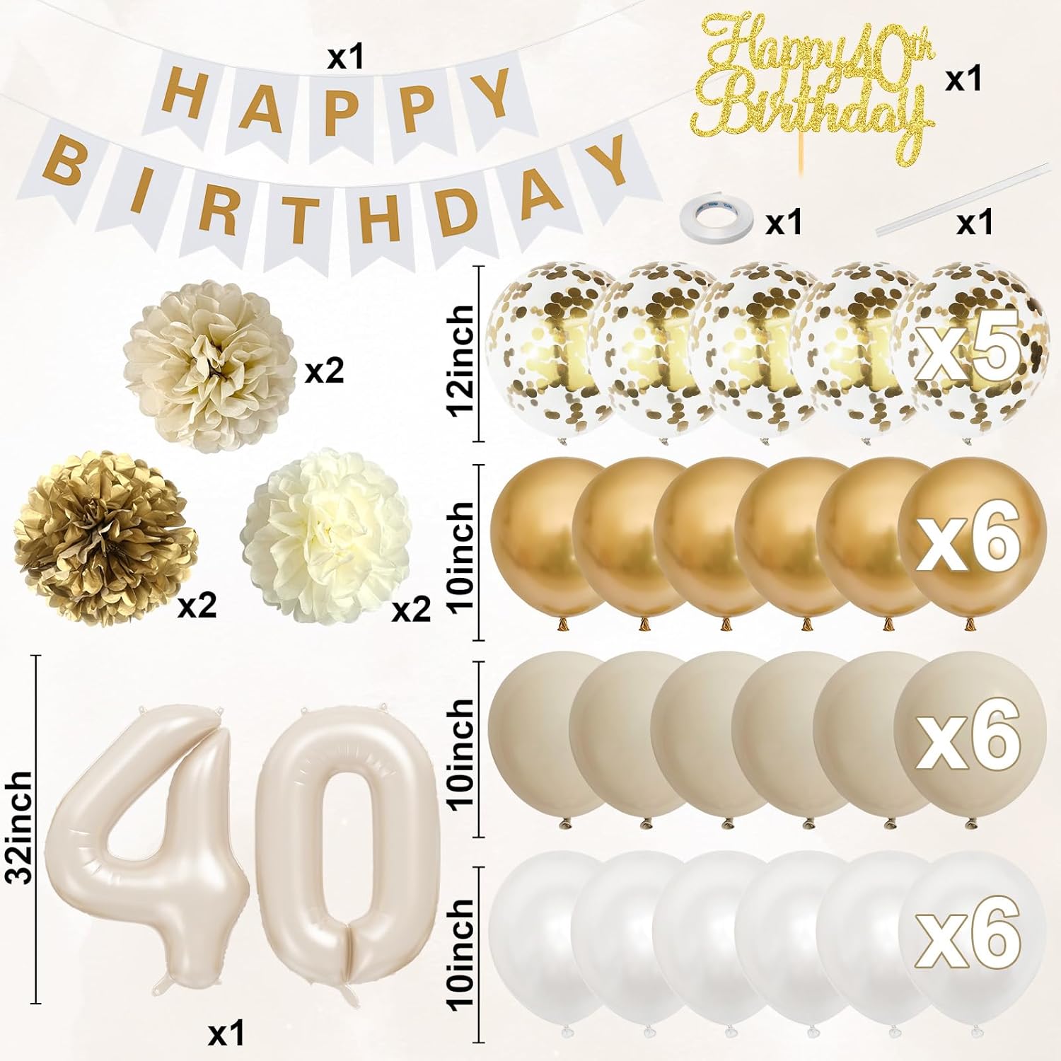 40th Birthday Decorations and 4FT Light up Numbers 40 Mosaic Numbers Marquee Lights Sign 40 Frame with Slots for 40th Birthday Party Large Cardboard with Light Bulbs Pre-Cut Kit