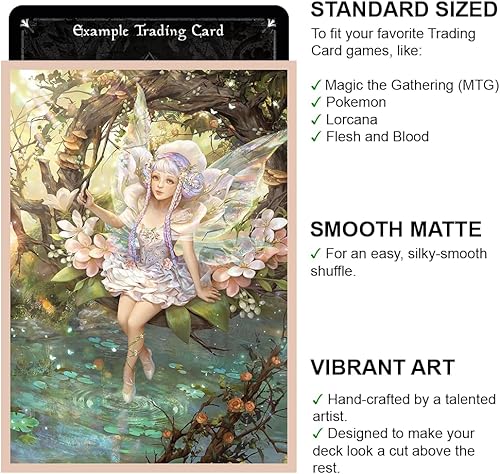 Miniatura 5 de Fantasy North - Lilibeth Casual Conjuring - 100 fundas para cartas coleccionables TCG mate lisas - Se adapta a Magic MTG Commander Pokemon y otros