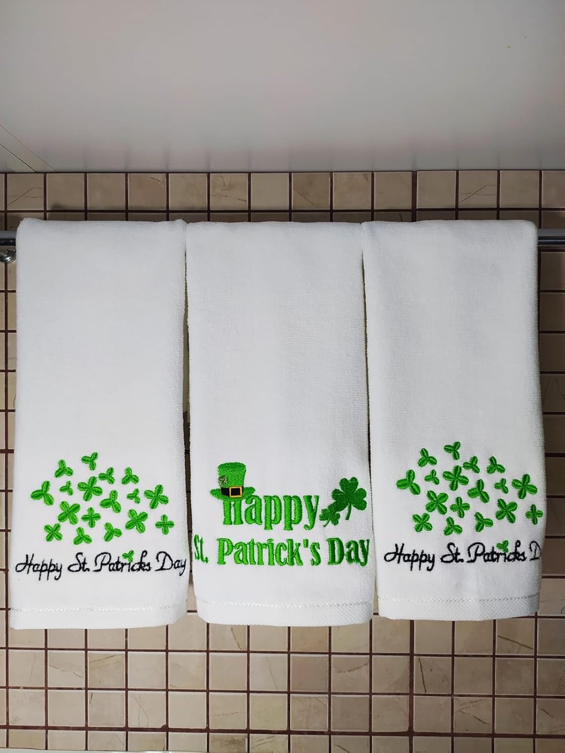 Happy St. Patrick's Day 3Pack100 Cotton Highly Absorbent