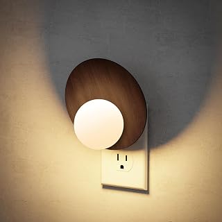 JandCase Night Lights Plug Into Wall, Plug in Night Light | 3000K Warm White, Dusk to Dawn Sensor, Brightness Adujstable Nightlight for Adults, Bedroom, Bathroom, Hallway