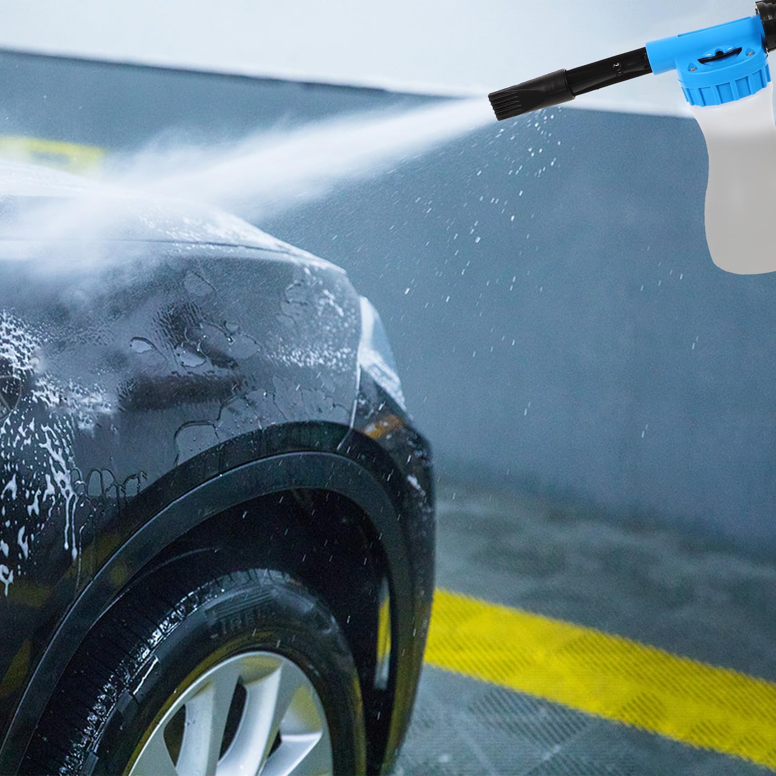 Homoyoyo Pistola Controllo Facile del Getto Blu in Plastica per Portatile Lavaggio Auto e Uso Durevole, Accessorio per Pulizia Auto e Annaffiatura Fiori