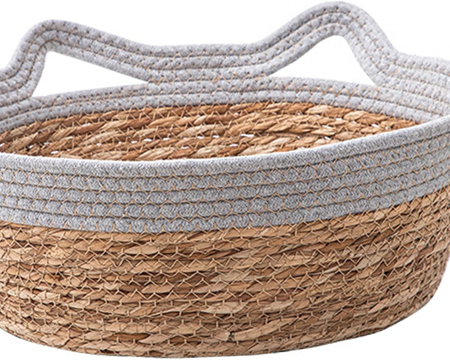 review Hand Woven Cat Bed Basket Cat Sleeping Bed Summer Cooling Washable Japanese Dog Bed Cat Scratching Baskets Cat Scratcher for Kitten, Gray M