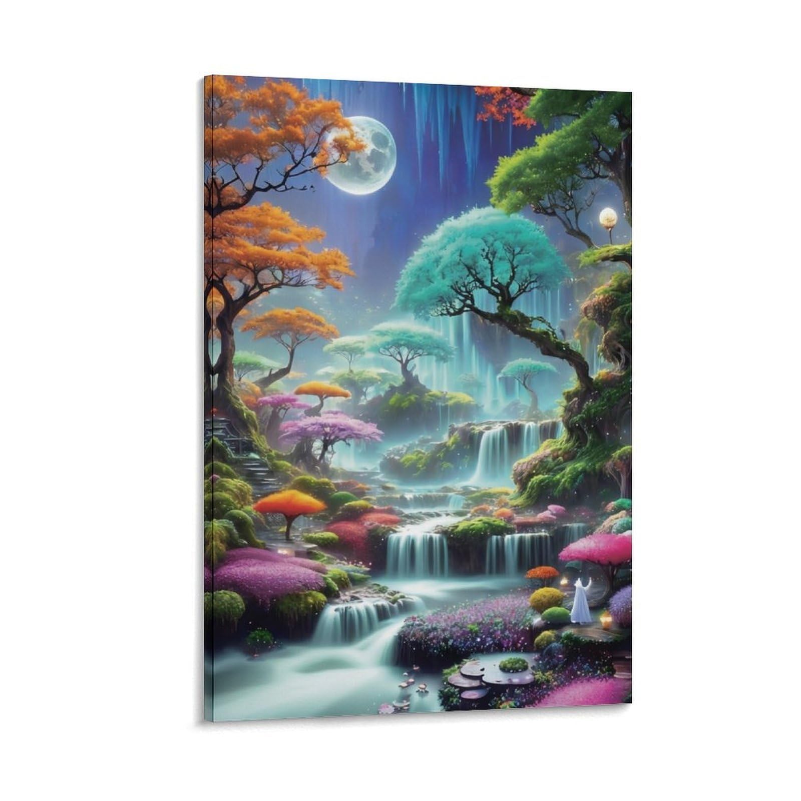 DHBANEIOK Fantasy Forest Landscape_1 Poster Artwork Canvas Prints Picture Modern Wall Art Picture Wall Hanging for Home Decorations 16x24inch(40x60cm)