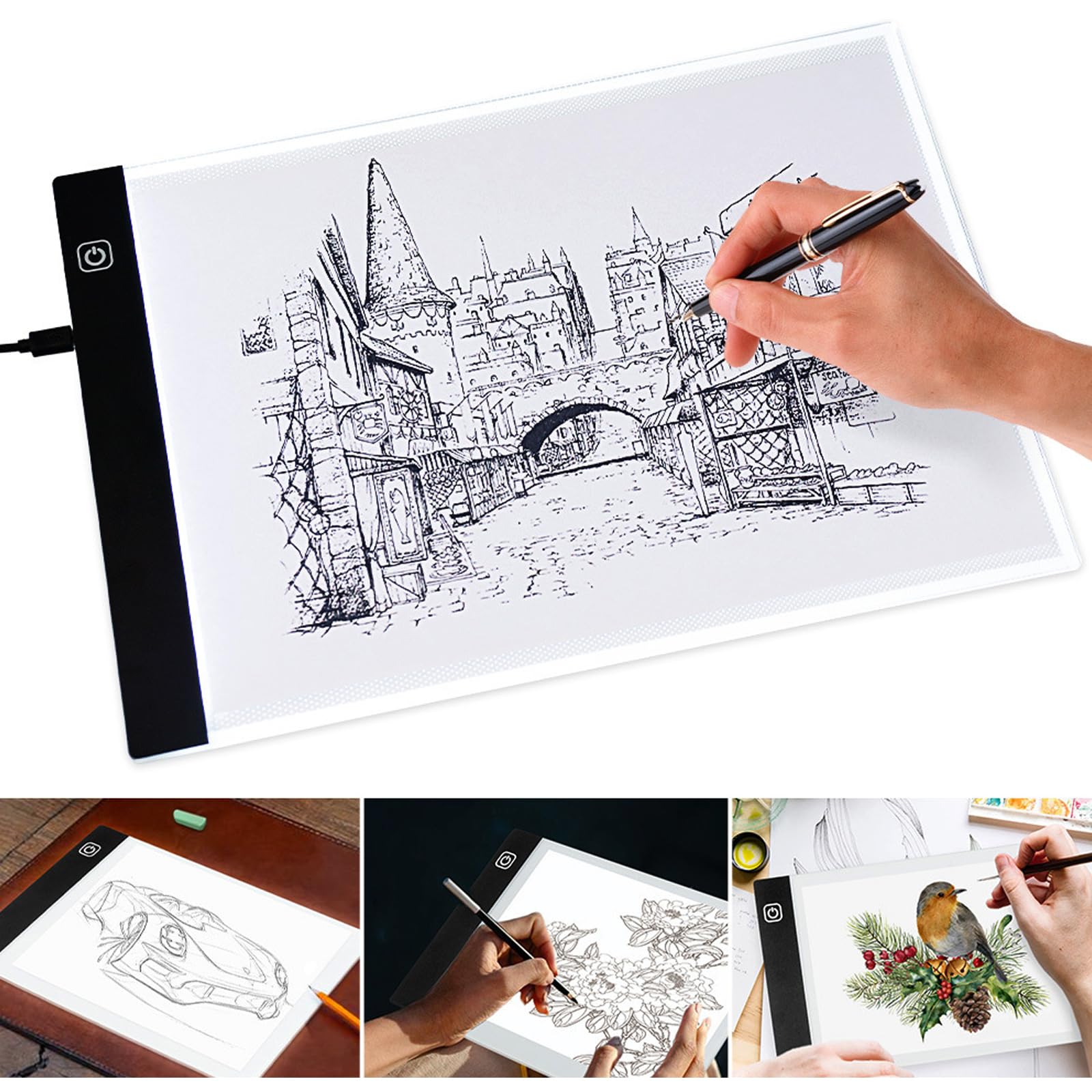 Tavoletta Luminosa A5 Per Disegno - LED Ultrasottile Per Animazione E Schizzi