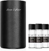 EvCZen Waterless Essential Oil Diffuser Starter Kit: Battery-Powered Portable Nebulizer with 3x20ml Oils for Home, Car, Office - Black